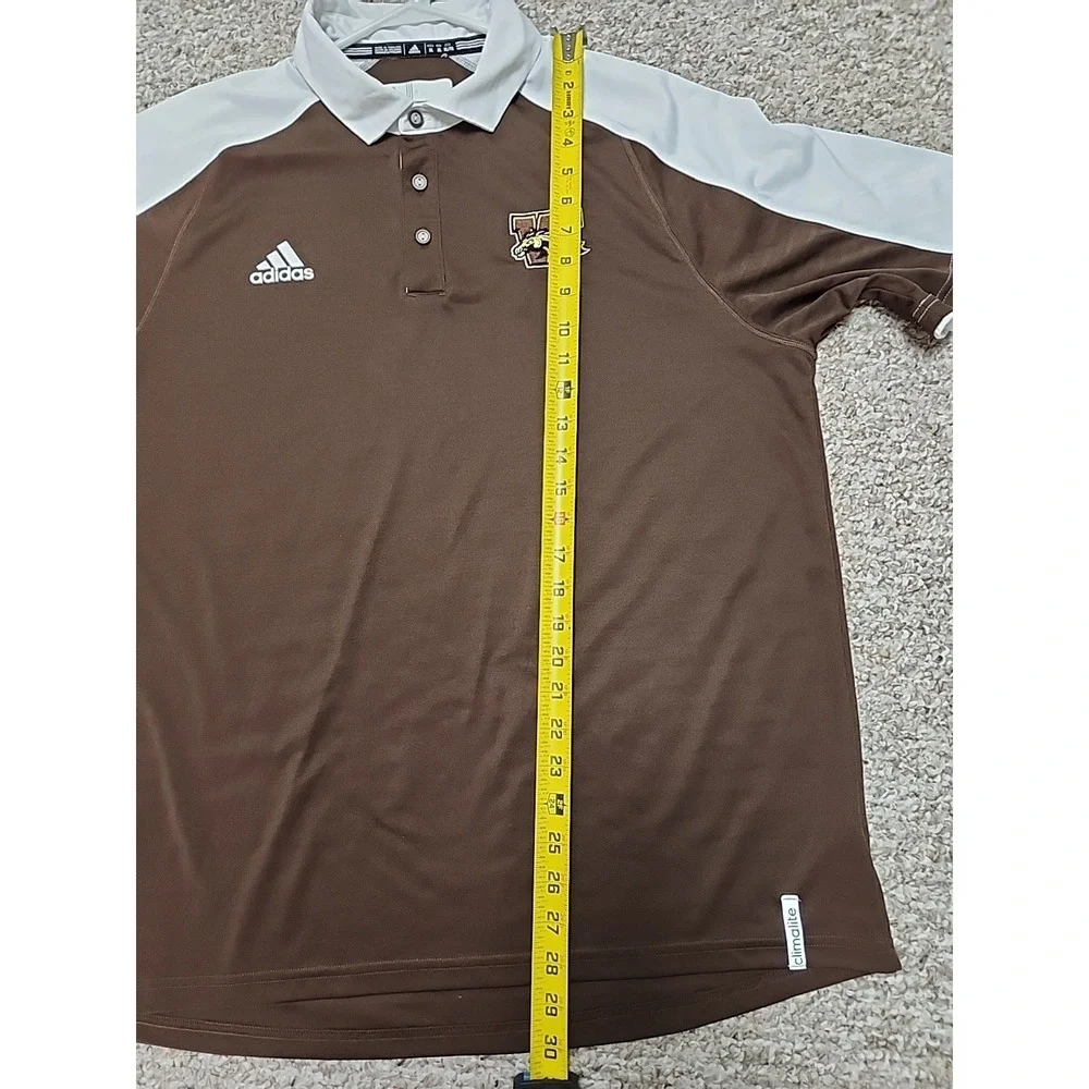 Adidas Western Michigan Brown Climalite XL Coaches Short‎ Sleeve Polo
